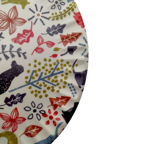 Aspen Home Melamine 10" Dinner Plates Set Of 4 Woods Animals Cream Multicolor - Picture 8 of 9